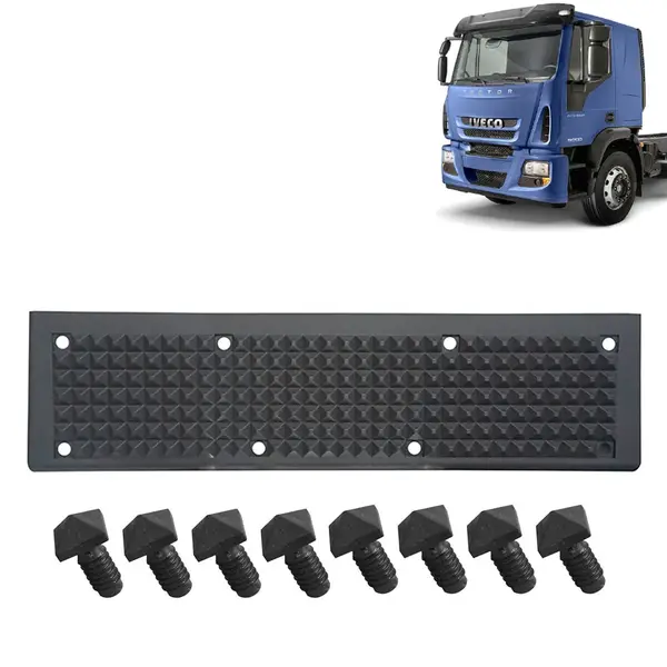 Pisante Inferior Para-Choque Dianteiro + 8 Travas para Caminhão Iveco Tector / Cursor 2009 á 2019