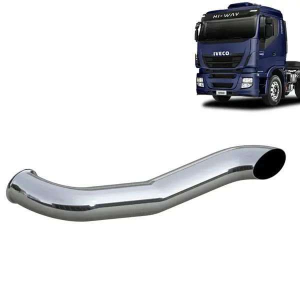 Ponteira de Escapamento Cromada para Caminhão Iveco / Stralis Hi Way Euro 5