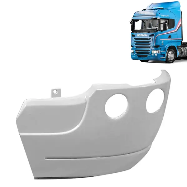 Ponteira Lado Esquerdo Capa Para-Choque Largo para Caminhão Scania P / G / R – S5 / S6 2010 á 2019