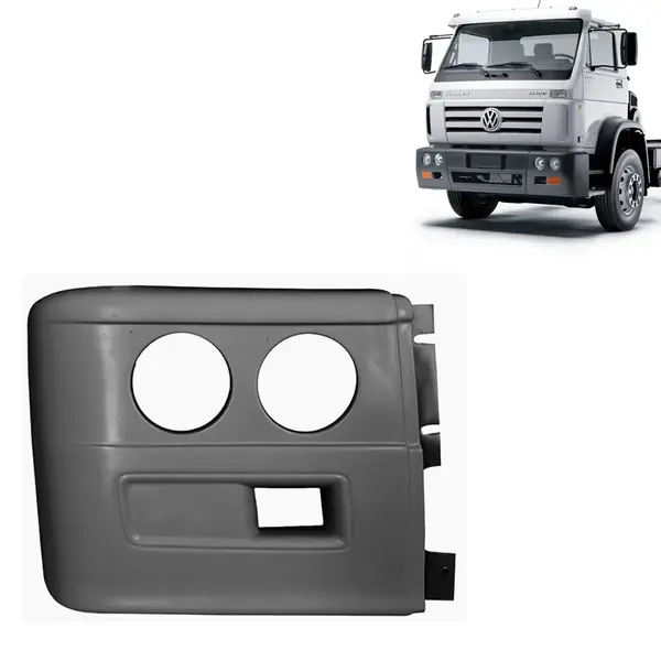 Ponteira Para-Choque Dianteiro para Caminhão VW Titan / Worker Lado Direito Cinza
