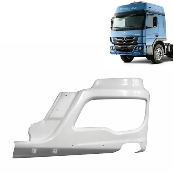 Ponteira Para-Choque para MB Atego após 2012 Lado Esquerdo com Abertura para Farol Auxiliar