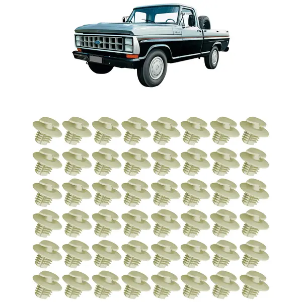 Presilha Forro Porta Caminhão Ford F1000 4000 até 92 48PÇ