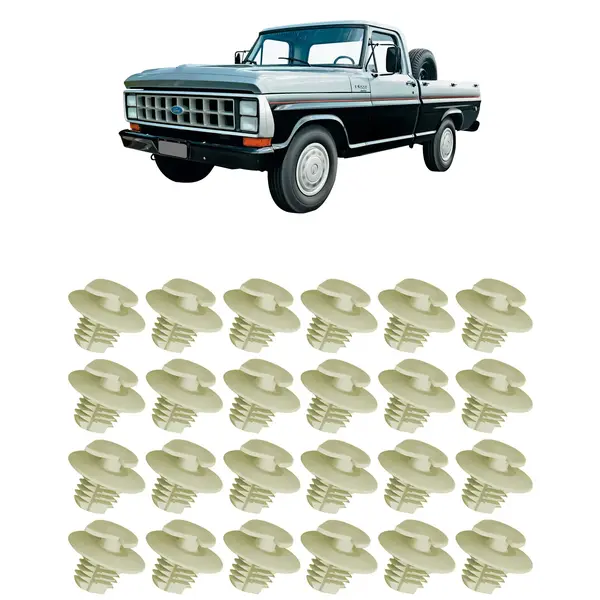Presilha para Forro da Porta Ford F1000 4000 24 Peças - Modelos até 1992