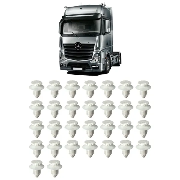 Presilha para Forro de Porta Caminhão Mercedes-Benz Actros Kit 30 Peças