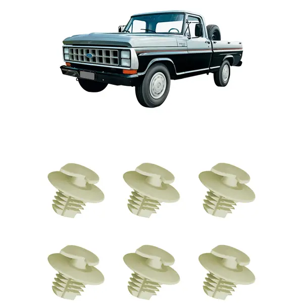 Presilha para Forro de Porta Ford F1000 e 4000 até 1992 - Kit 6 Peças