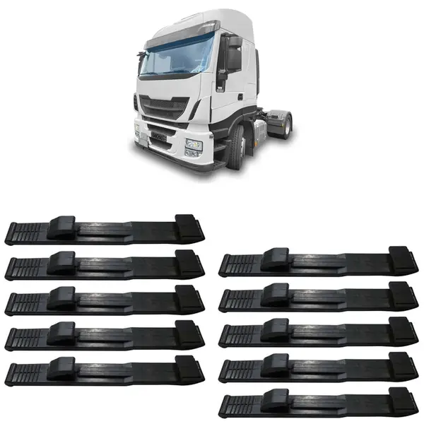 Presilha Paralama Caminhão Iveco Stralis Hi-way KIT 10 Peças