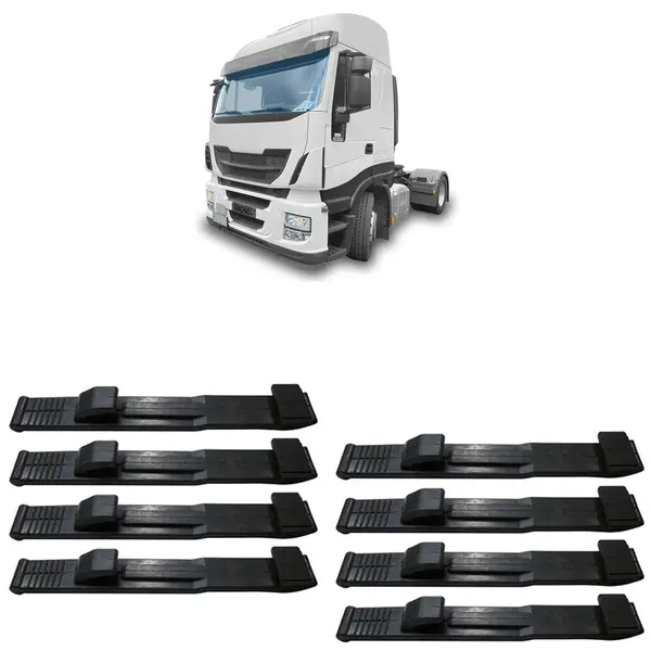 Presilha Paralama Caminhão Iveco Stralis Hi-way KIT 8 Peças