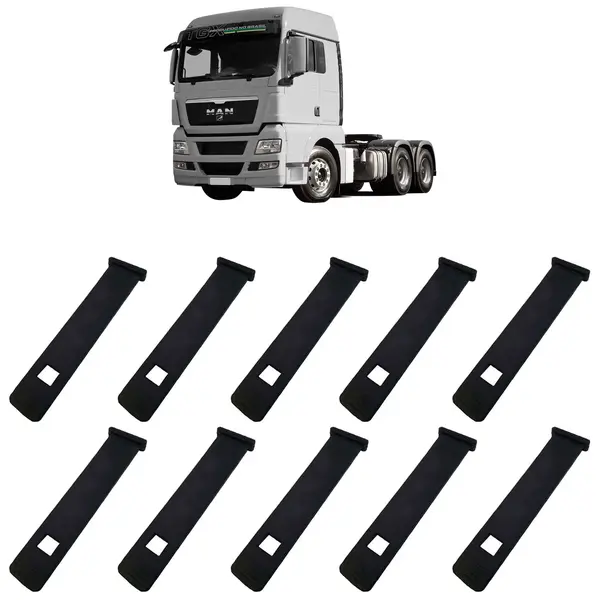 Presilha Paralama Caminhão MAN TGX KIT 10 Peças