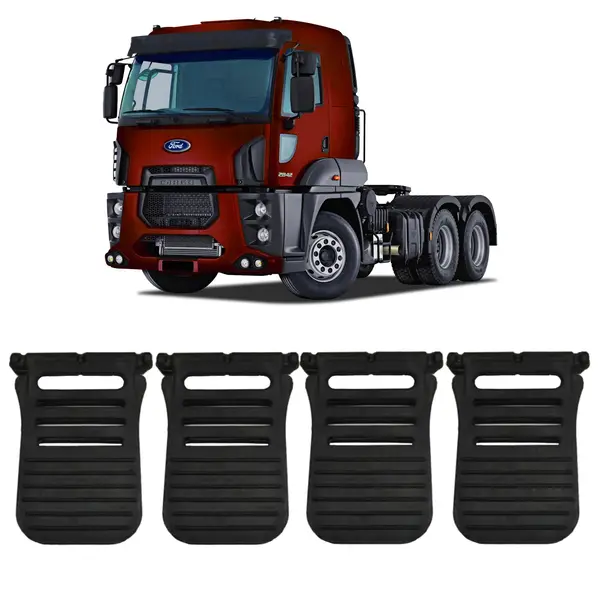 Presilha Paralama Tripartida Ford Cargo 2842 - Kit 4 Peças Resistentes