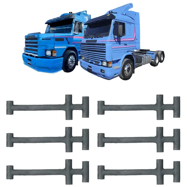 Presilha Tampa Caixa Bateria Caminhão Sc 113 KIT 6 Peças
