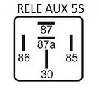 Rele Aux 12V 5S 40/30A DNI0115