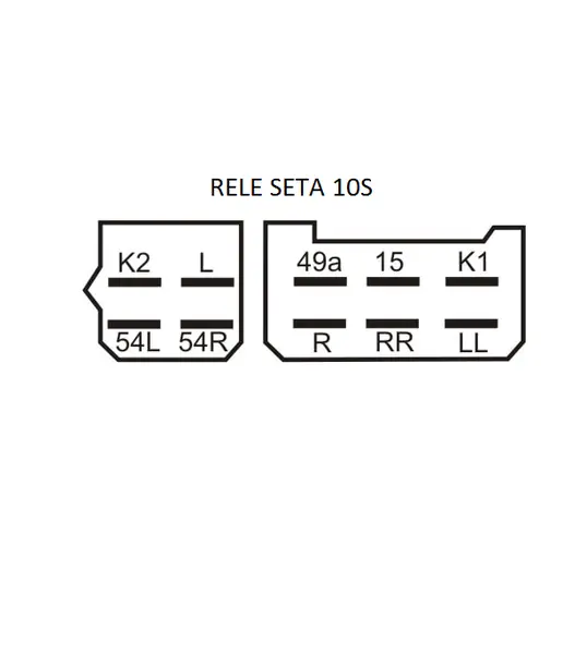 Rele Seta 12V 10S Neg Carcaca MB