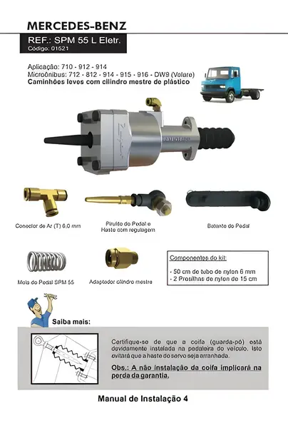 Servo Embreagem MB 710 912 914 Volare DW9 — SPM55LE