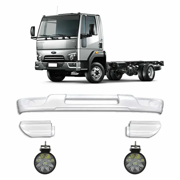 Spoiler Parachoque Caminhão Ford Cargo 816 1119 c/ 2 Farois LED