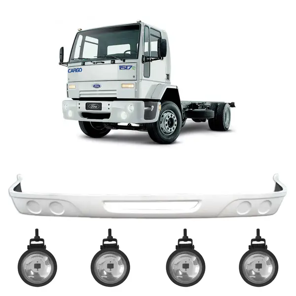 Spoiler Parachoque Caminhão Ford Cargo ate ...2010 c/ 4 Farois Milha