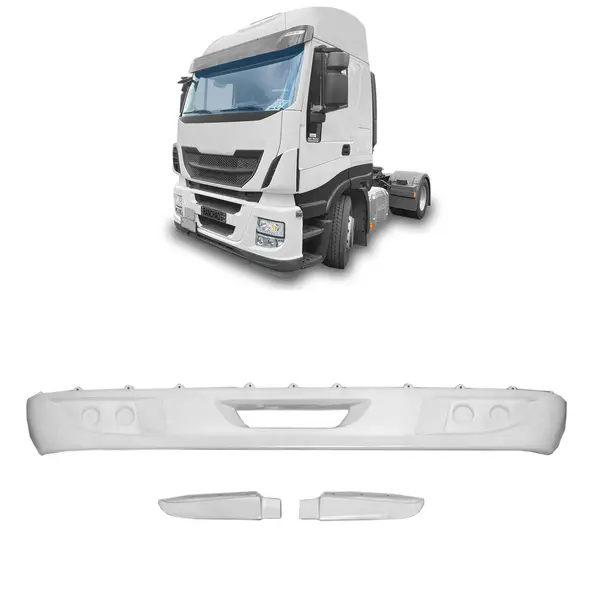 Spoiler Parachoque Caminhão Iveco Stralis Hi-way p/ 4 Farois
