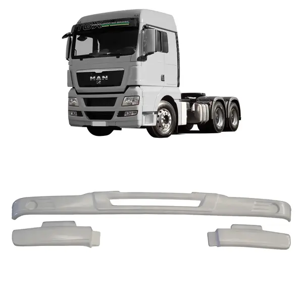 Spoiler Parachoque Caminhão MAN TGX p/ 2 Farois