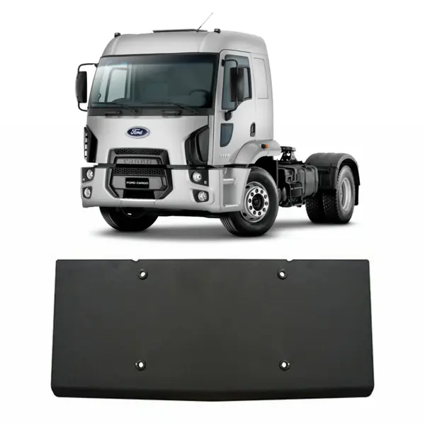 Suporta Placa para Caminhão Ford Cargo 2012 em Plástico Preto Resistente