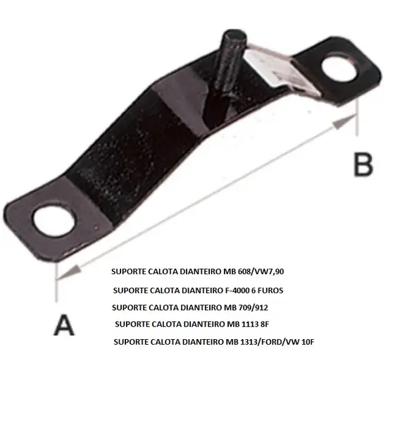 Suporte Calota Dianteiro 6 Furos MB 608/VW790