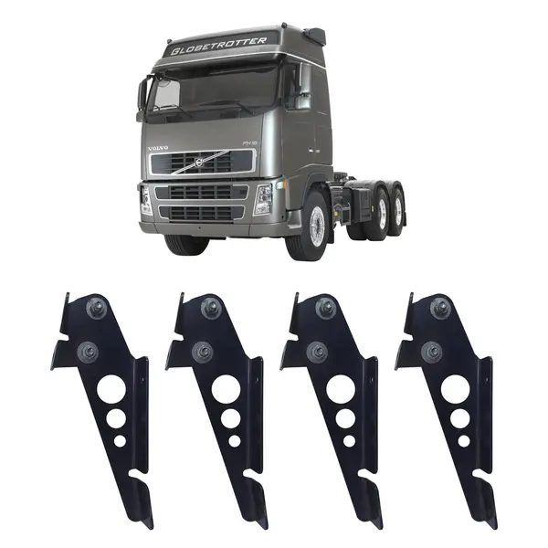 Suporte Tapa Sol Volvo Teto Alto Acrilico Conjunto Fixação