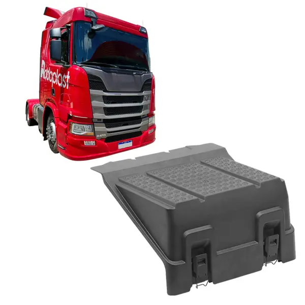 Tampa de Bateria para Caminhão Scania NTG 2019-2025 180 AMP com Presilhas