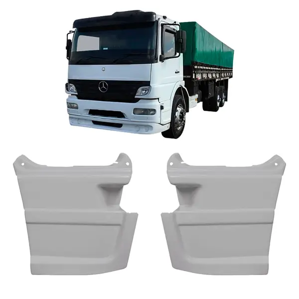 Tampa Estribo Caminhão MB Atego Par Pintado Prata 9744