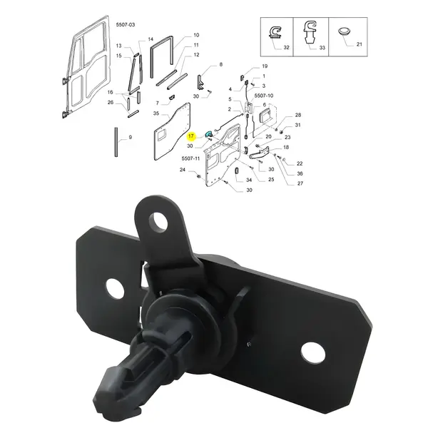 Tapa-furos Cabine-plast - Iveco Eurotech — 98472659