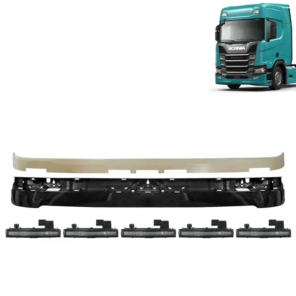 Tapa Sol Acrílico para Caminhão Scania NTG Após 2020 com Lanternas