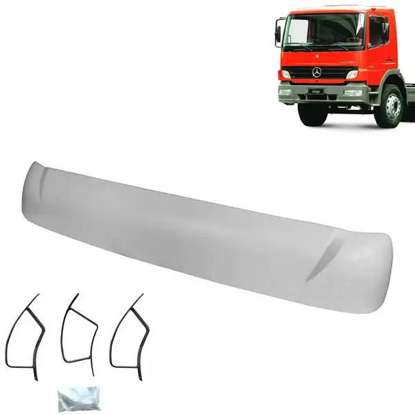 Tapa Sol Plástico para Caminhão MB Atego Cabine Baixa Modelo Original com Suportes