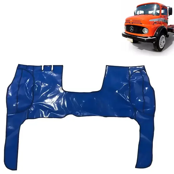 Tapete Assoalho Verniz Vinil para Caminhão MB 1113 1513 1313 Azul