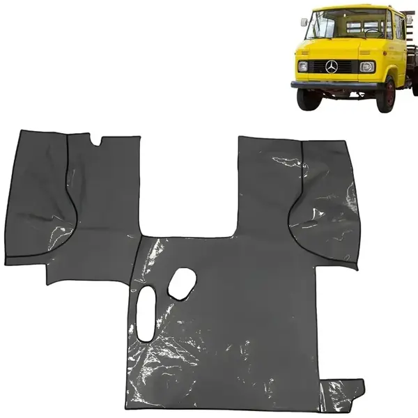 Tapete Assoalho Verniz Vinil para Caminhão MB 608 Cinza