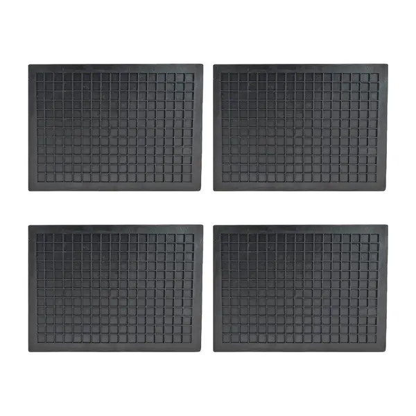 Tapete Borracha Protetor Assoalho Universal 35X50 KIT c/ 4PÇ