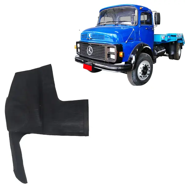 Tapete de Borracha Original para Caminhão Mercedes-Benz 1113 2013 LE sem Feltro