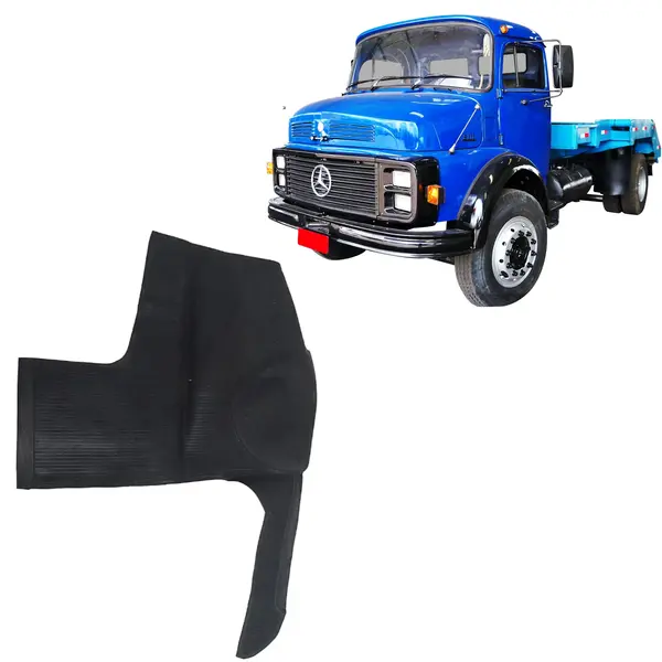 Tapete de Borracha Original para Caminhão Mercedes-Benz MB 1113 2013 Lado Direito sem Feltro