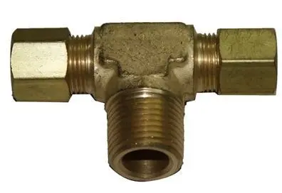 Tee Central Carreta 1/2 Npt X 1/4 Tubo c/ Anilha
