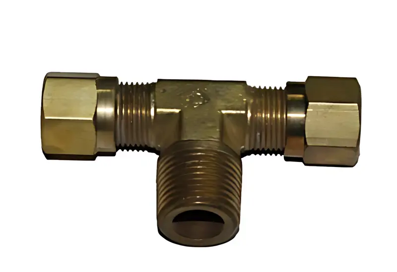 Tee Central Carreta 3/8 Npt X 3/8 Tubo c/ Porca