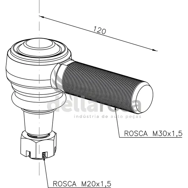 Terminal de Direcao M30 Dir — 21540772