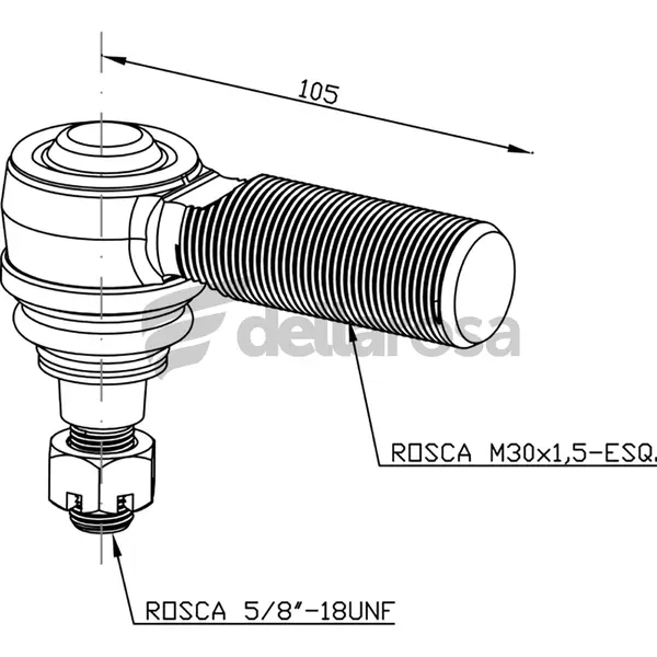Terminal Direcao para Iveco 9190 11190 10190 — P03755