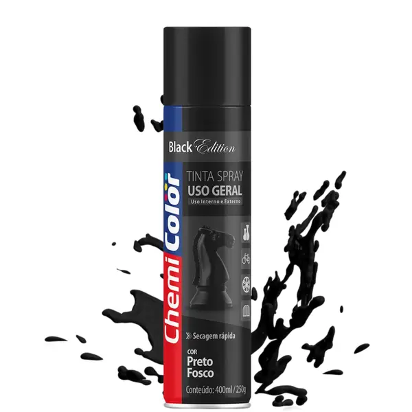 Tinta Spray Preto Fosco 400ML — 528719