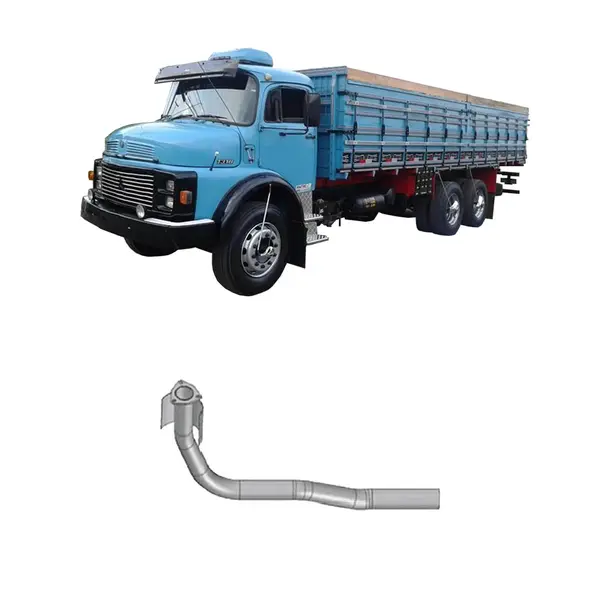 Tubo Escapamento Saída Motor Caminhão MB1317 1318 Cara Preta