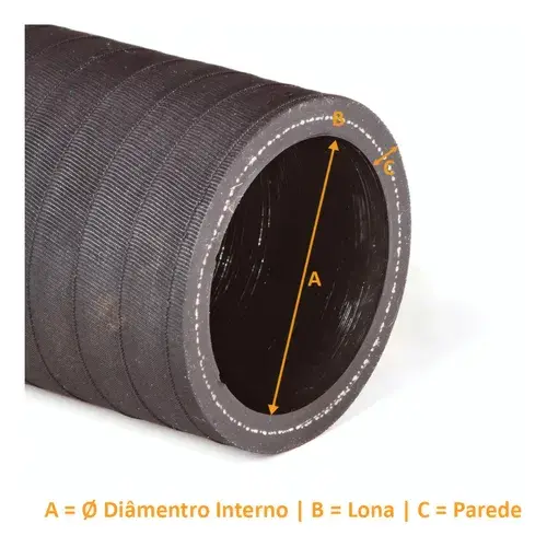 Tubo Mangueira Reta 2 Pol 1000MM Universal — 525570