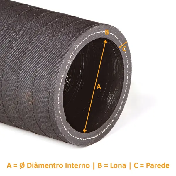 Tubo Mangueira Reta 4 Pol X 1M Brc — 526506