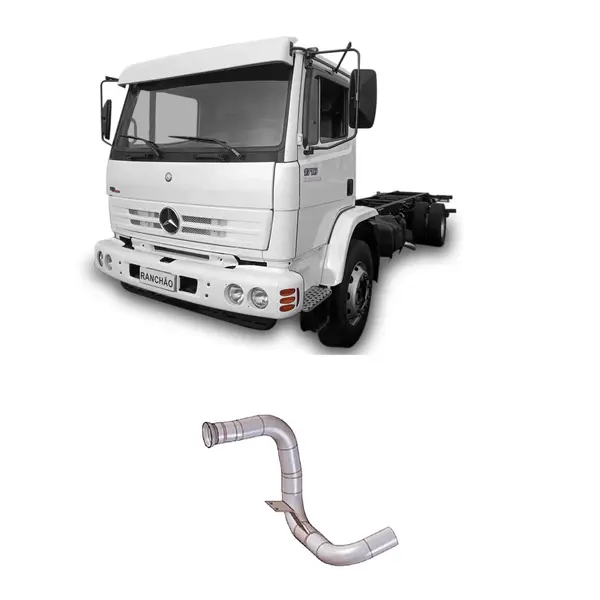 Tubo Saída Motor Escapamento Caminhão MB 1718 Eletrônico 3''
