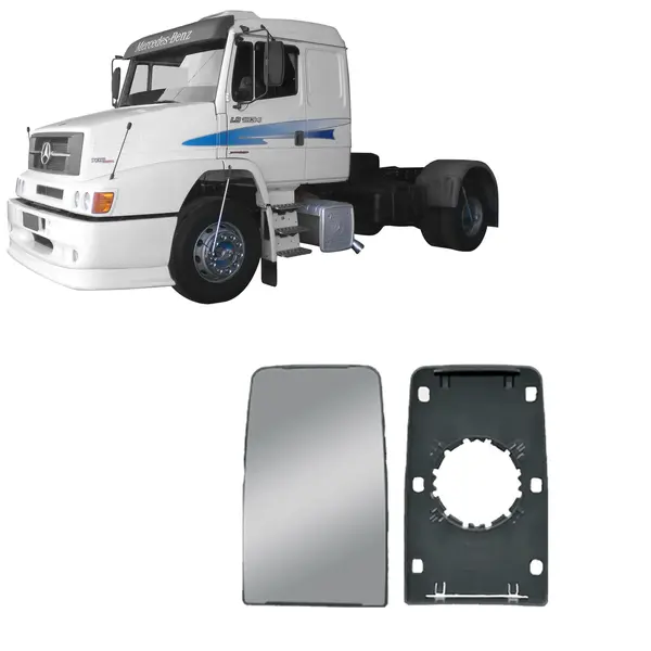 Vidro Espelho Convexo Caminhão MB 1634 1938 2638 Ls com Base