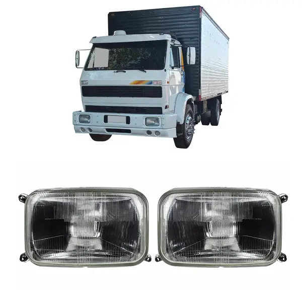 Vidro Farol Caminhão VW 1994 a 1999 - Par